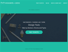 Tablet Screenshot of designersandgeeks.com